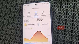 Breezy Weather app on Android phone