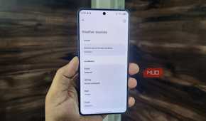 Breezy Weather app source list on Android phone