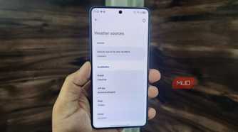Breezy Weather app source list on Android phone