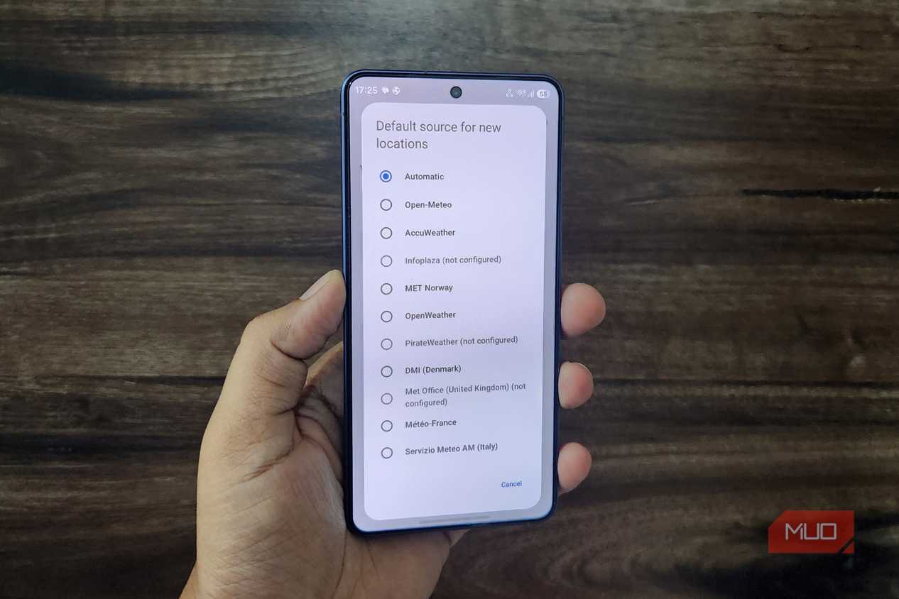 Breezy Weather app sources on Android phone