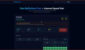 Bufferspeed internet connection test result.