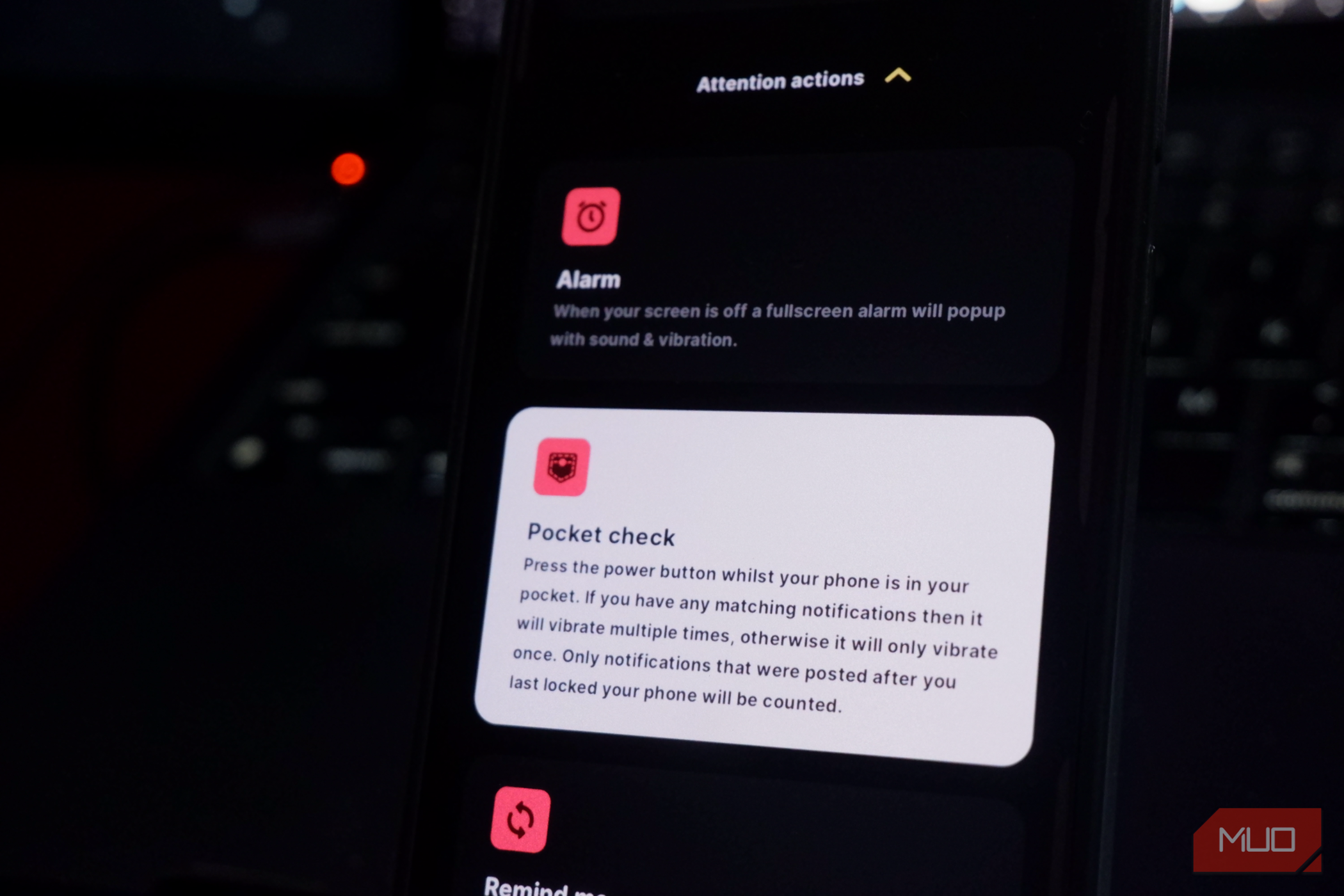 the BuzzKill app showing the Pocket Check function