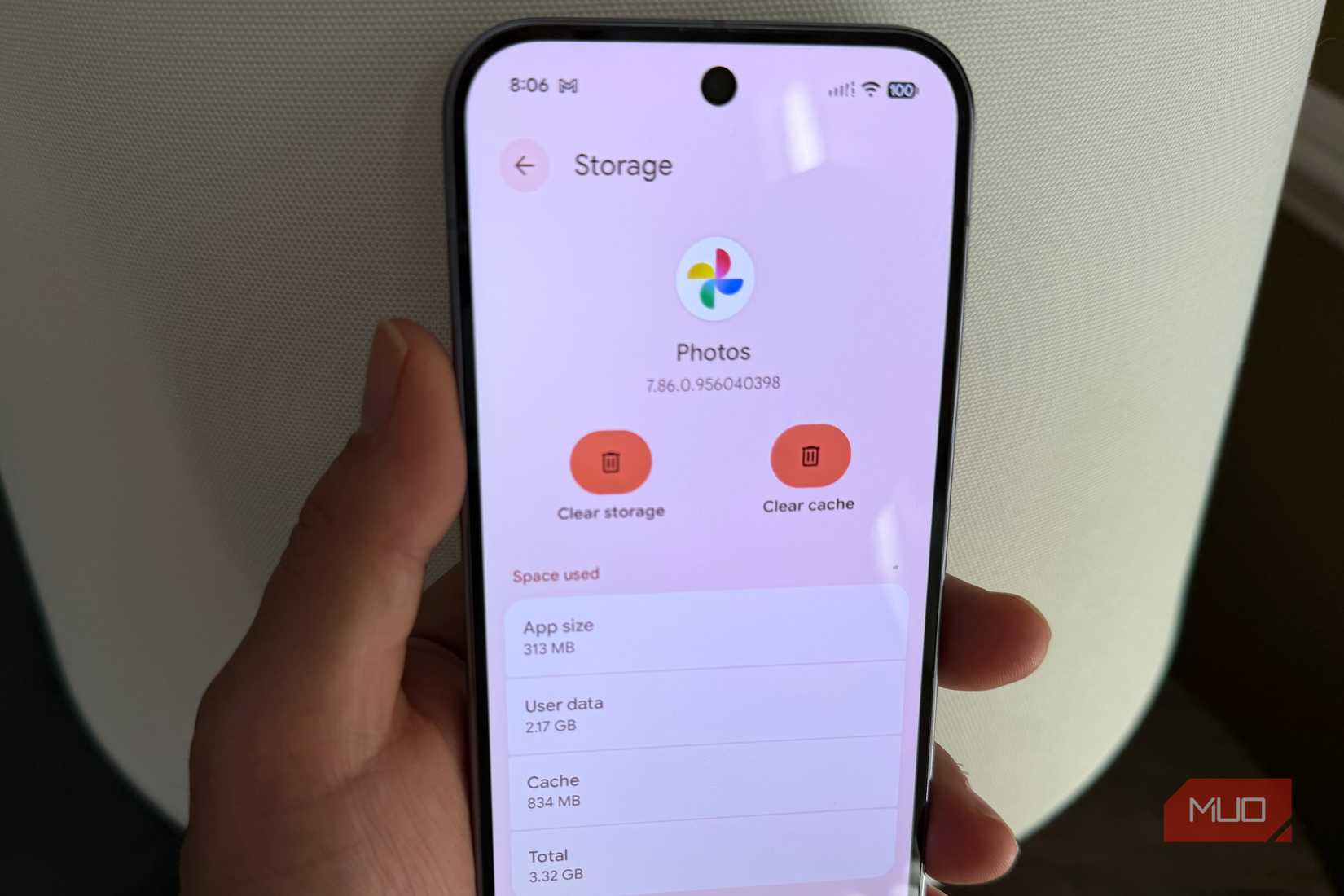 google photos app cache
