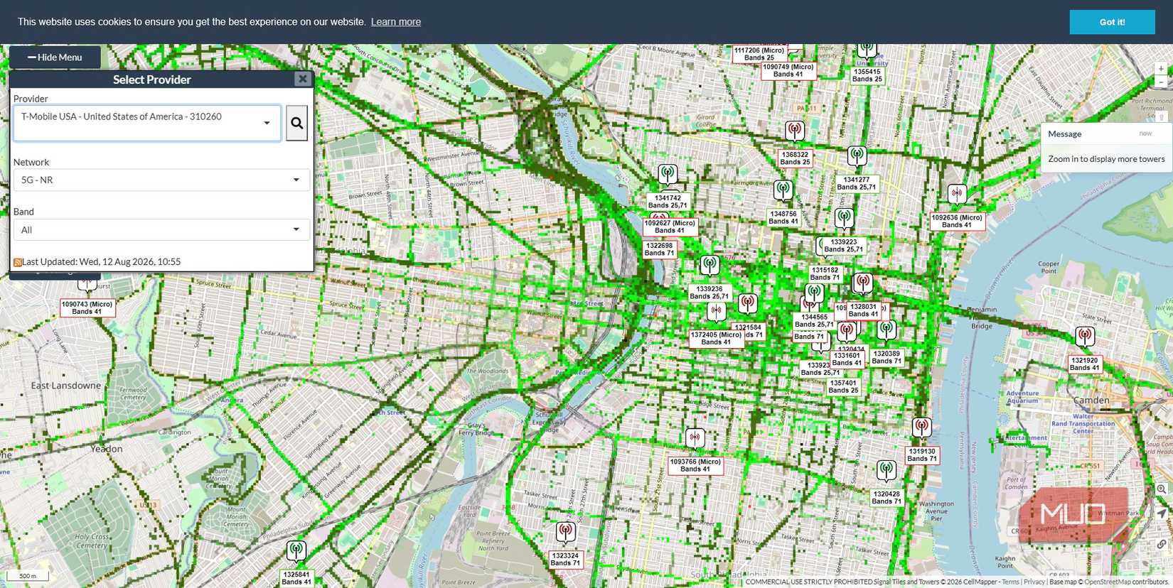 cellmapper 5g coverage philadelphia.