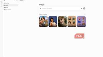 ChatGPT Images page showing a prompt box and image creation options for caricatures, anime, underwater scenes, summer sets, and pin collections.