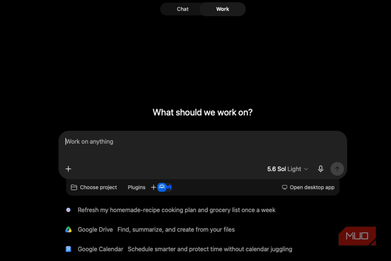 ChatGPT Work chatbot on MacBook