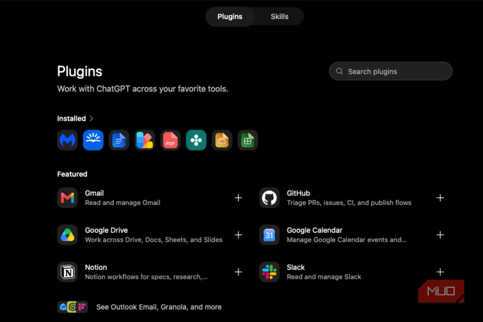 ChatGPT Work Plugins for Google Chat