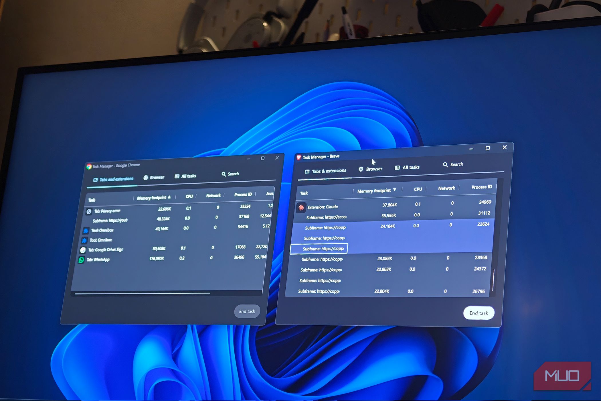 Chrome already has a built-in tool that tells you where all your RAM went