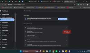 Chrome Privacy and security setting