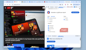 Chrome showing lighthouse extension