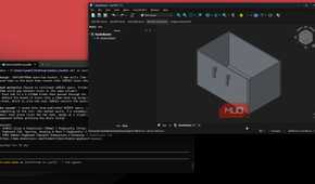 Claude Code after designing part in FreeCAD.
