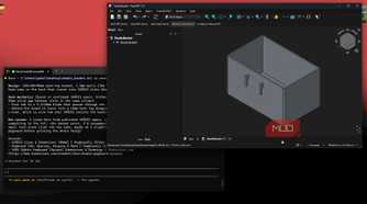 Claude Code after designing part in FreeCAD.