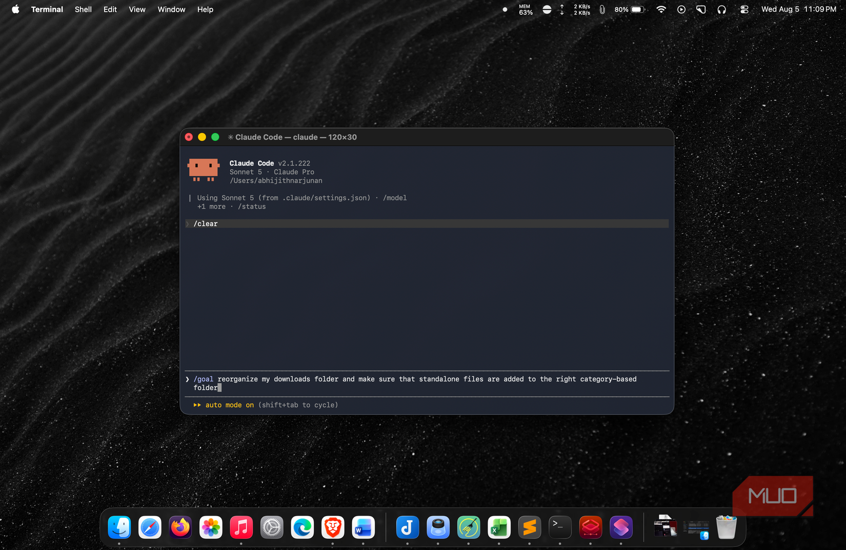 the Claude Code window shows a prompt with a call prefix