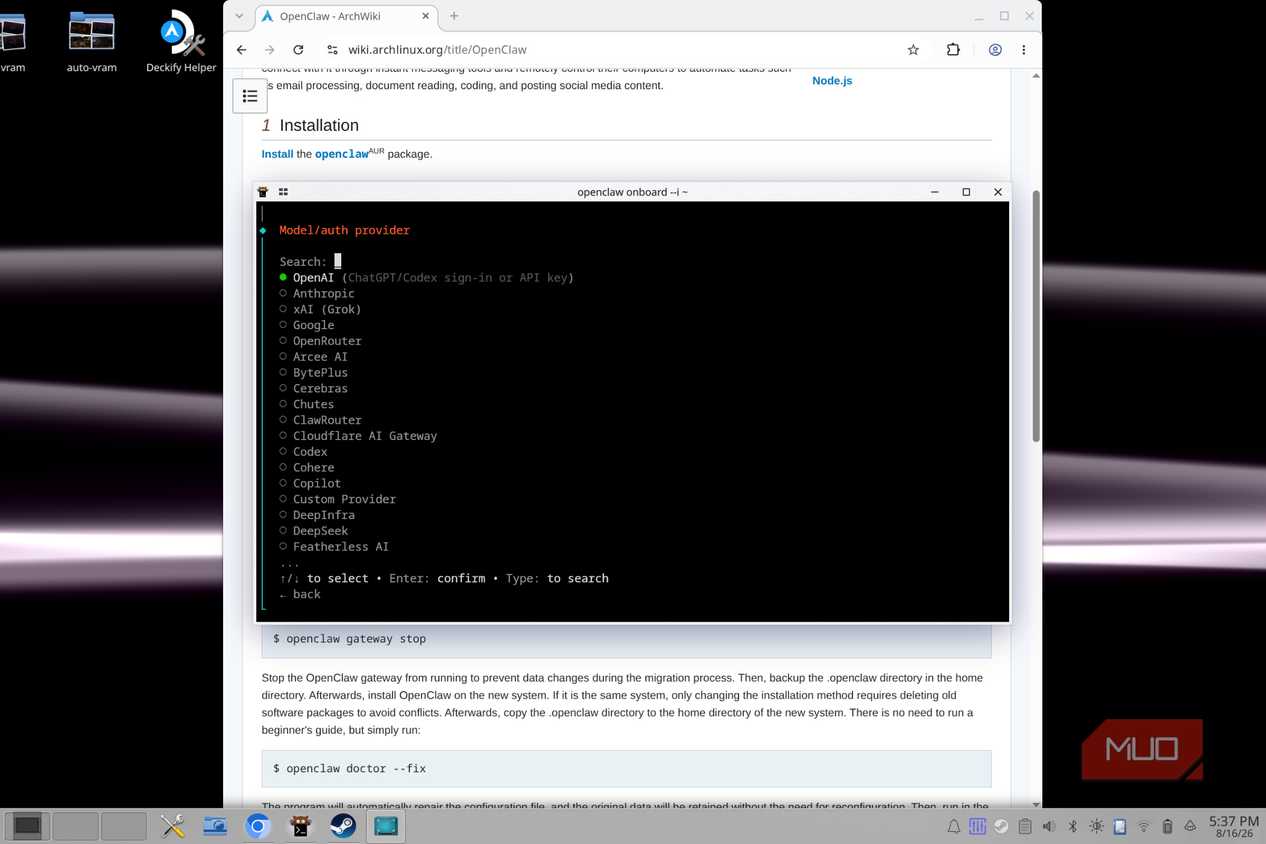 Choosing a cloud based model for OpenClaw