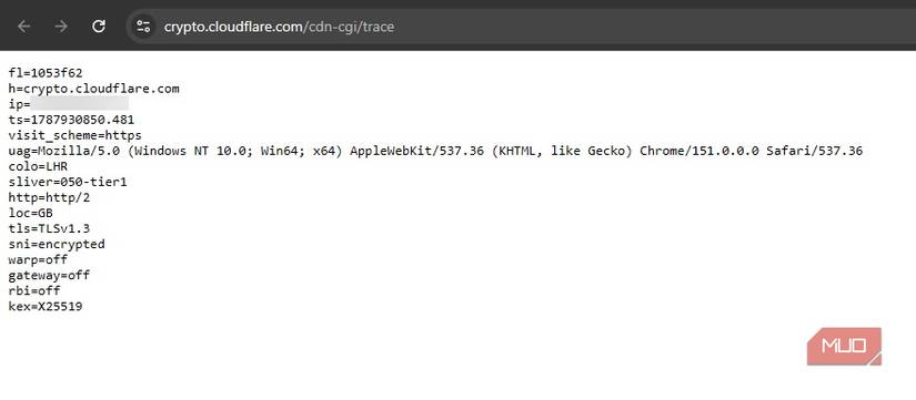 cloudflare encrypted client hello trace website.