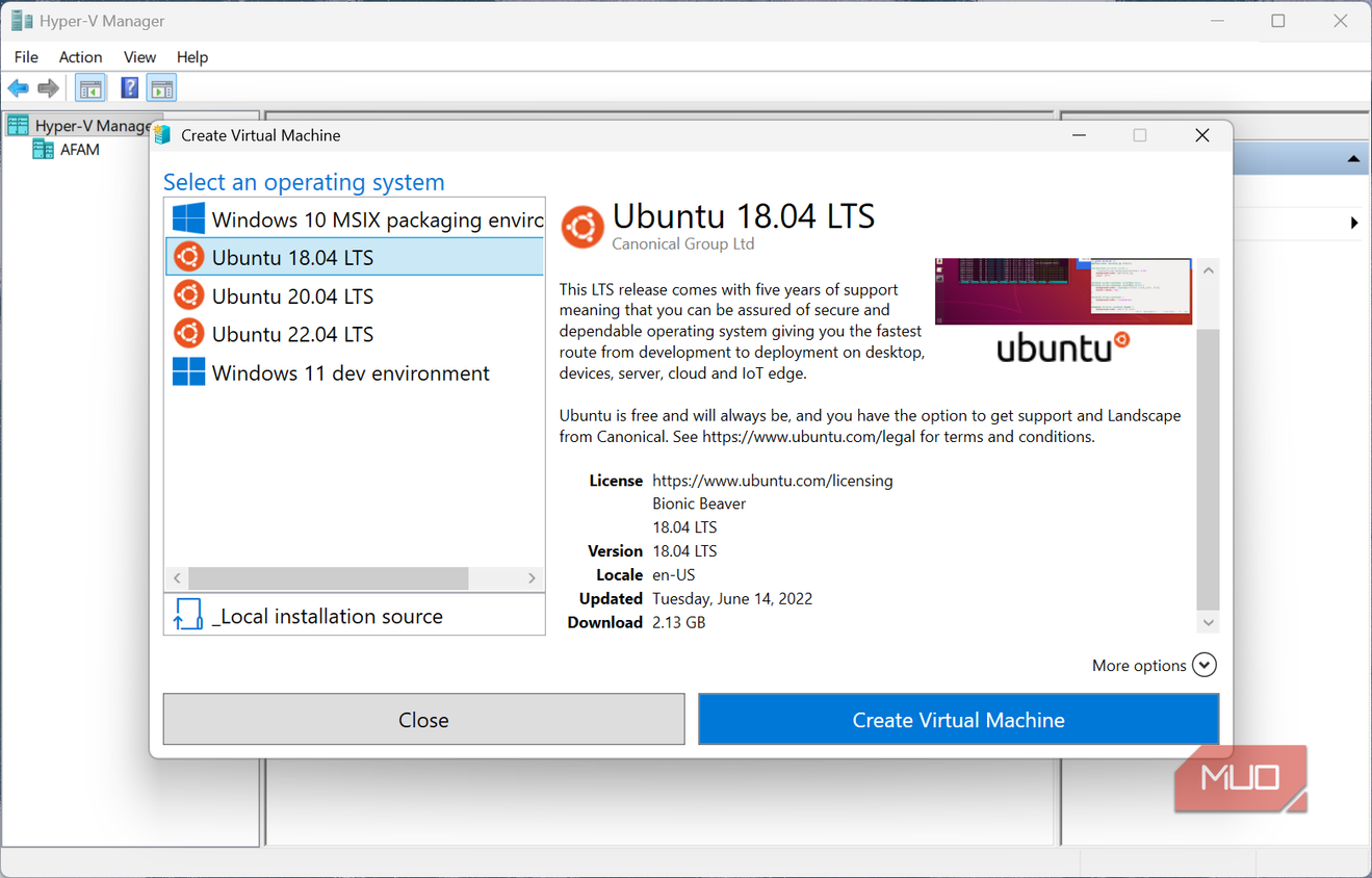 Creating Ubuntu VM