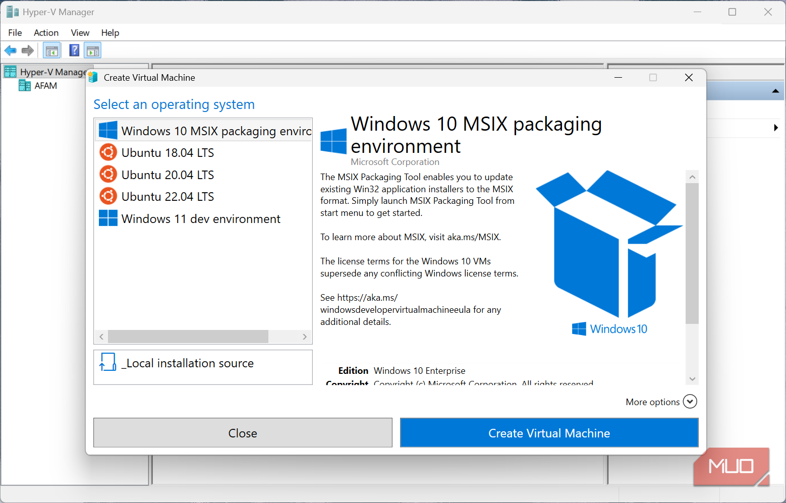 Creating Windows 10 vCM