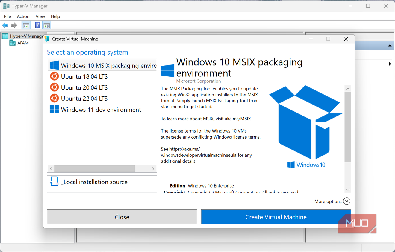 Creating Windows 10 vCM
