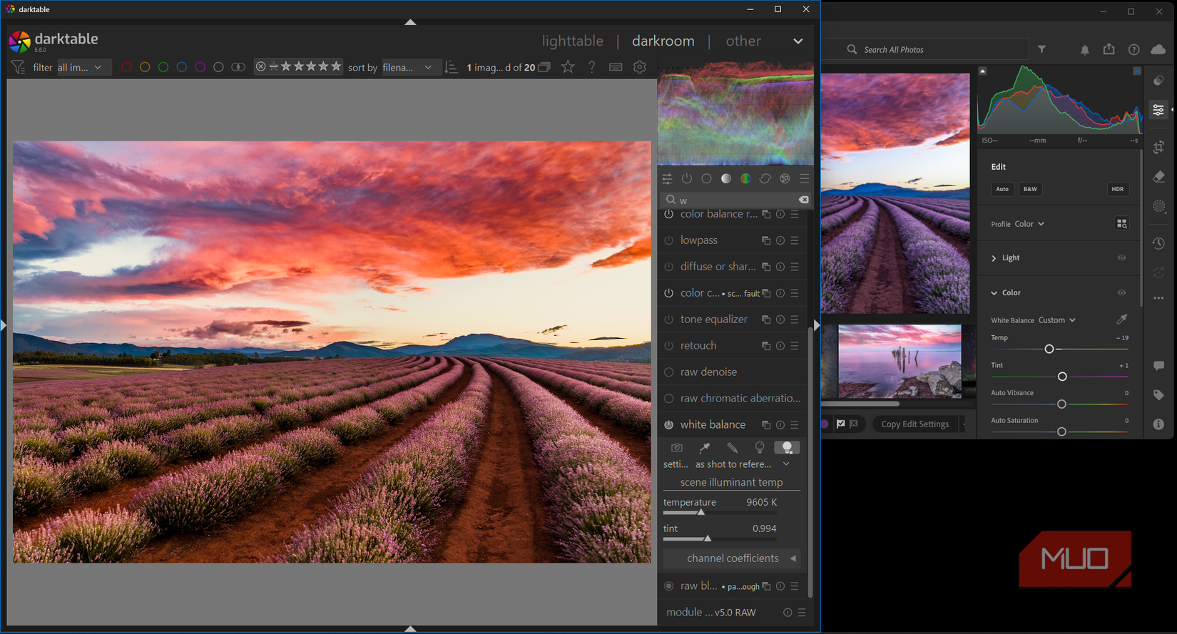 Darktable vs Lightroom import of DNGs did not reproduce white balance accurately