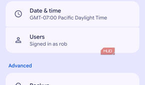 Developer options button in Settings