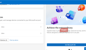 Devices in Microsoft account
