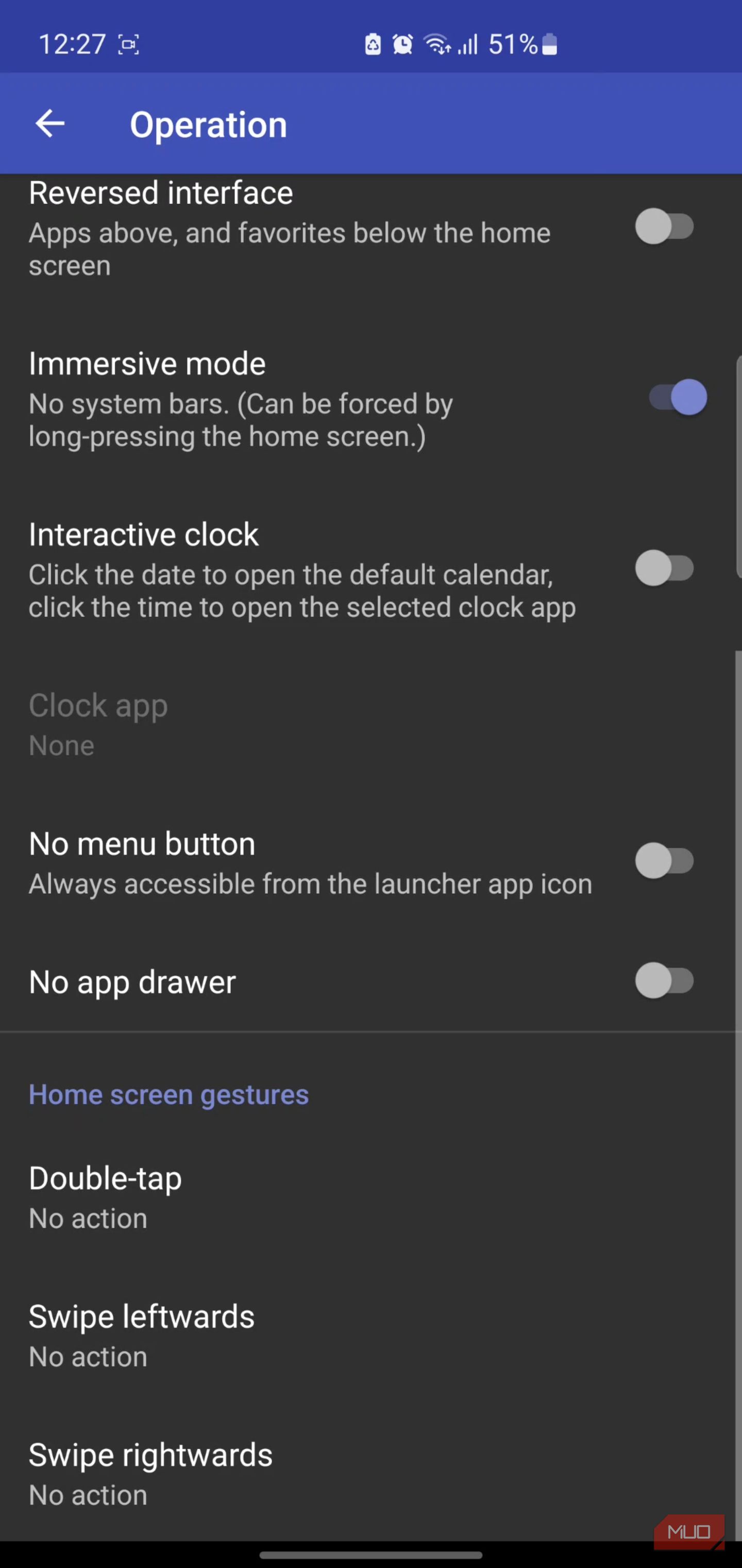 Discreet Launcher operation preferences