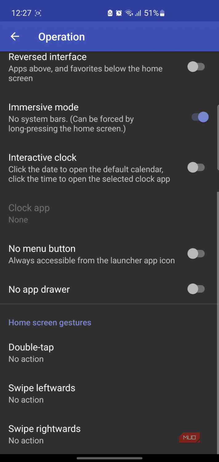 Discreet Launcher operation preferences
