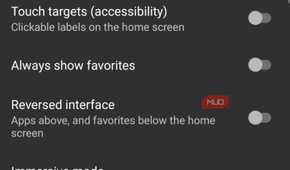 Discreet Launcher Operation settings menu