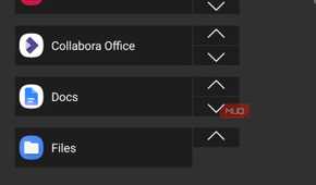 Discreet Launcher settings screen showing reorder favorites list