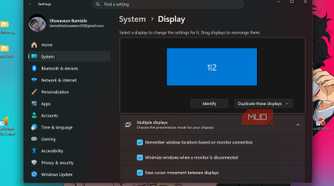 Display settings in Windows