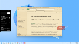 Edge Drop Clipboard Manager Settings And Interface Demo-1
