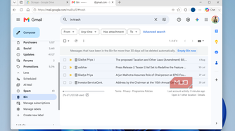 Empty bin in Gmail