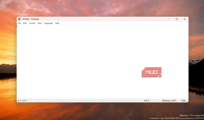 Empty Legacy Notepad editor.