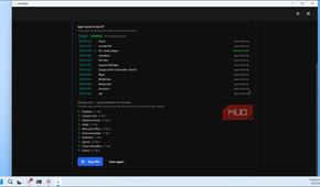 Endstate App Scan Results Showing Detected Apps And Settings On Pc