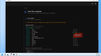 Endstate Computer Scan Results Showing 114 Detected Apps And Settings
