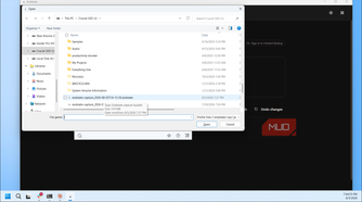 Endstate Open Dialog Browsing Crucial Ssd With Capture Bundle Files