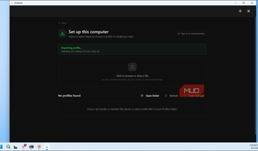 Endstate Setup Computer Profile Import Screen With No Profiles Found