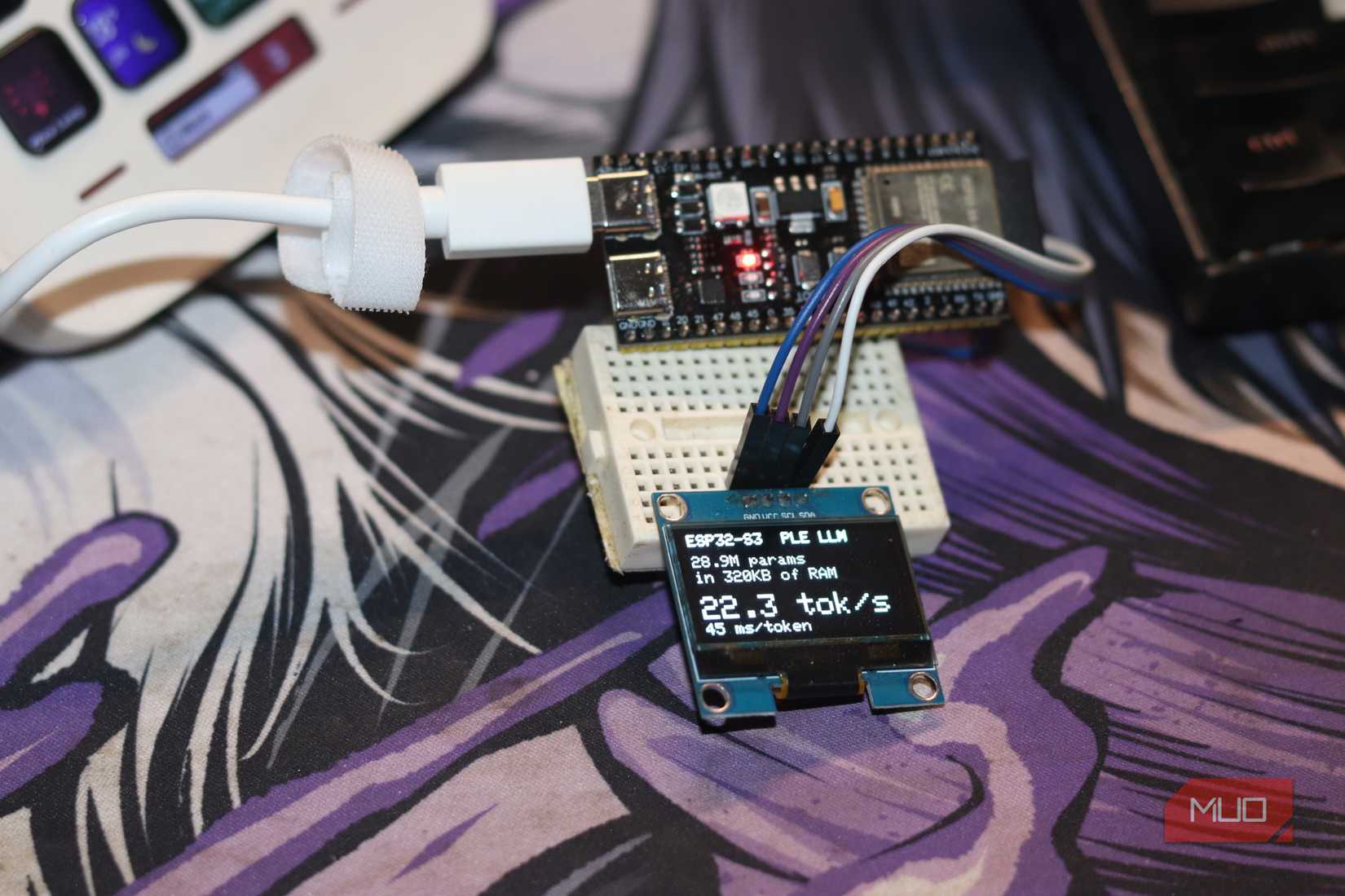 ESP32 with AI test results.