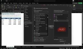 Excel Window with Camera tool being added to ribbon.