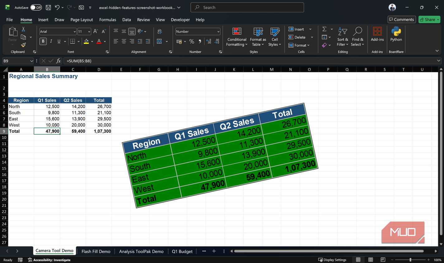 Excel window with snapshot updating with live data.