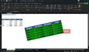 Excel window with snapshot updating with live data.