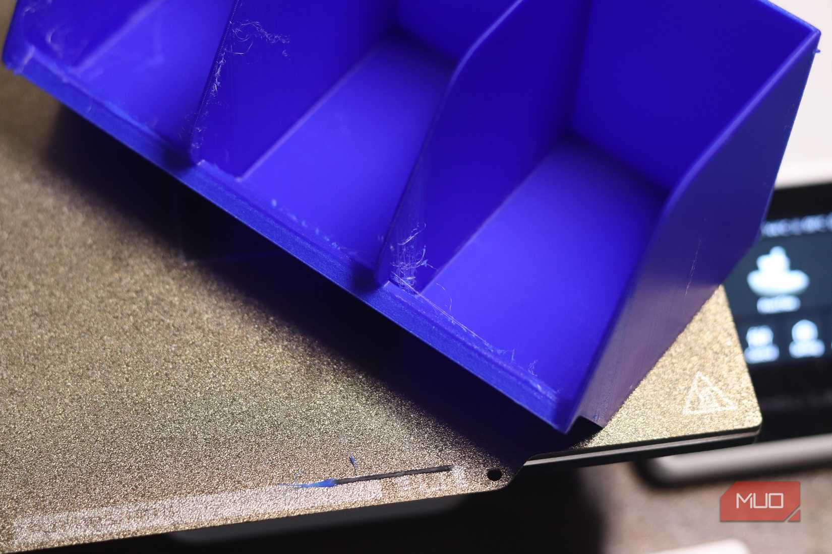 Extreme stringing on 3D printed part.