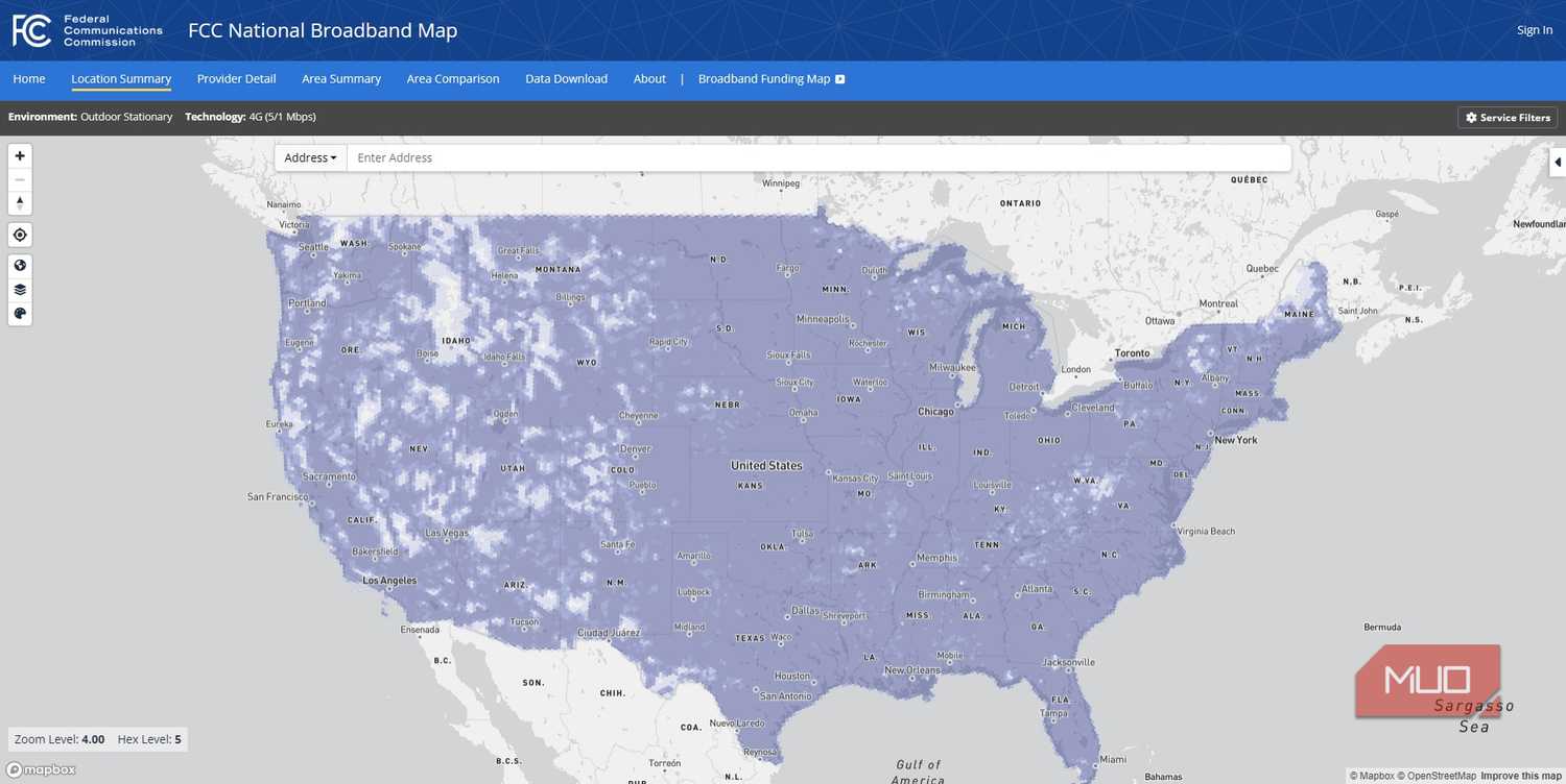 fcc national broadband map 4g coverage national