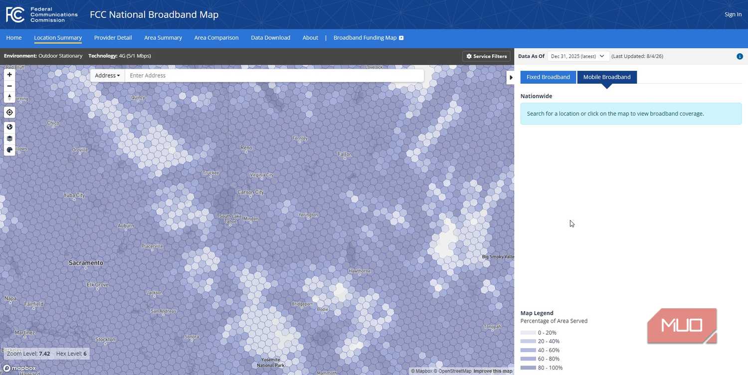 fcc national broadband map close up carson city nevada 5g