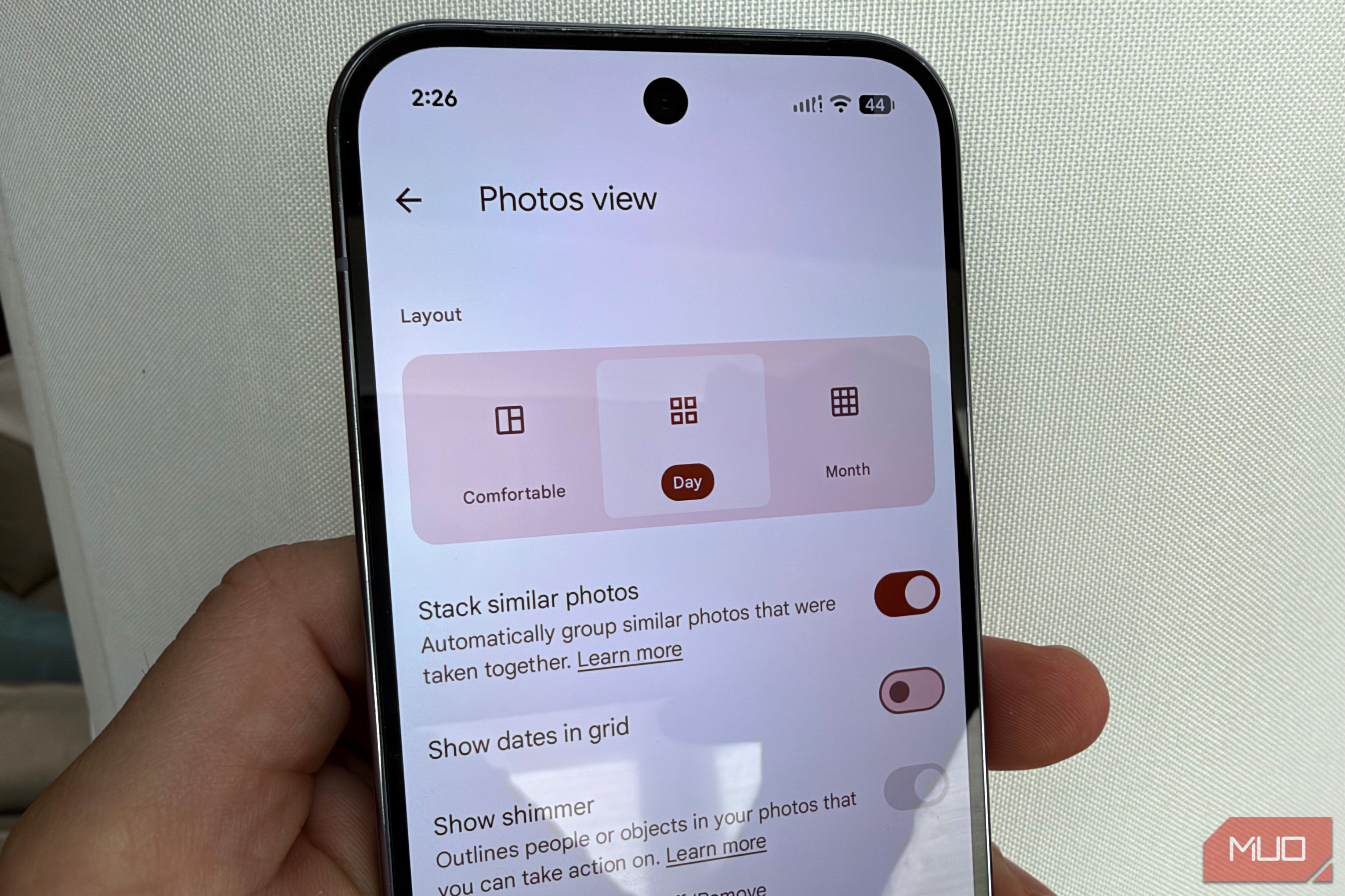google photos grid view