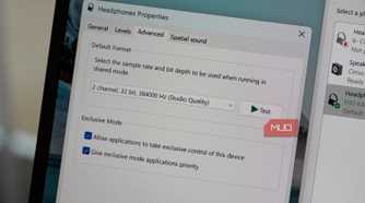 Headphone properties for the Fiio KA11 USB-C DAC plugged into a Lenovo laptop.