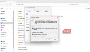 File explorer copression option