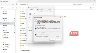 File explorer copression option