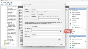 Filter current log window