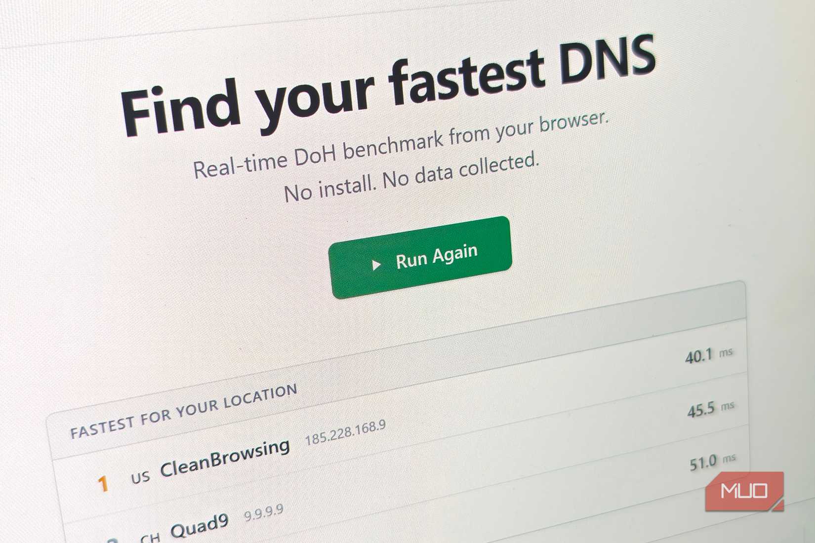 find fastest dns website with test results.